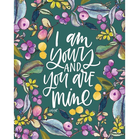 I Am Yours - Blue White Modern Wood Framed Art Print by Wieners, Valerie