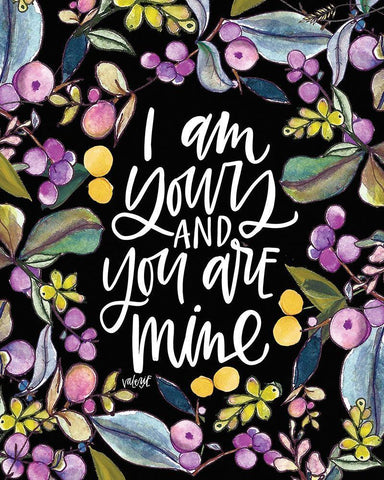 I Am Yours - Black White Modern Wood Framed Art Print with Double Matting by Wieners, Valerie