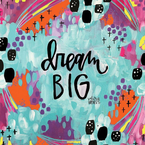 Dream Big Black Ornate Wood Framed Art Print with Double Matting by Wieners, Valerie