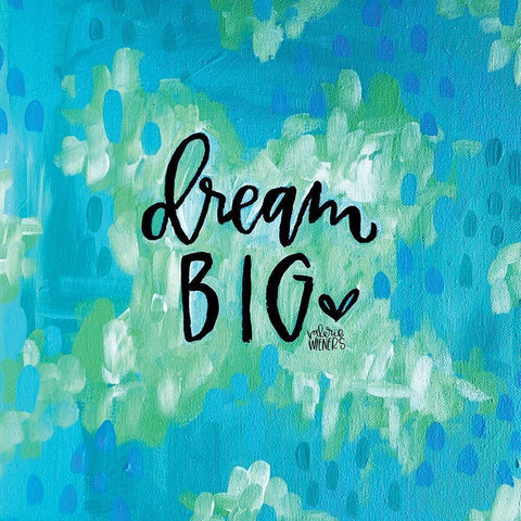Dream Big White Modern Wood Framed Art Print by Wieners, Valerie