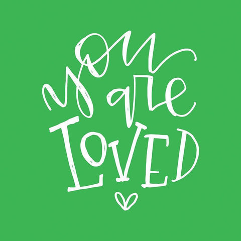 You Are Loved White Modern Wood Framed Art Print by Wieners, Valerie