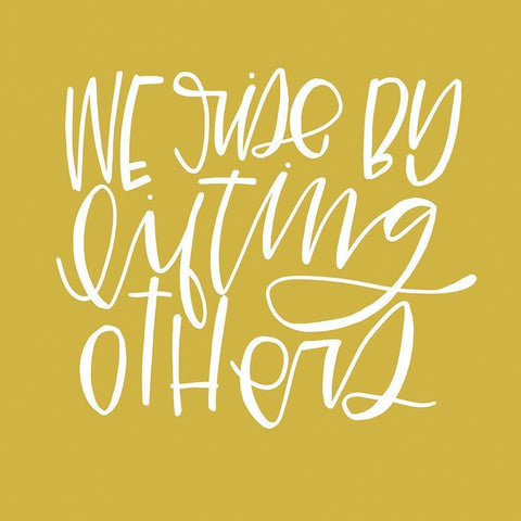 We Rise White Modern Wood Framed Art Print by Wieners, Valerie