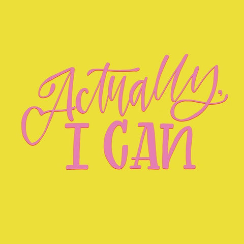 Actually, I Can Black Modern Wood Framed Art Print with Double Matting by Wieners, Valerie