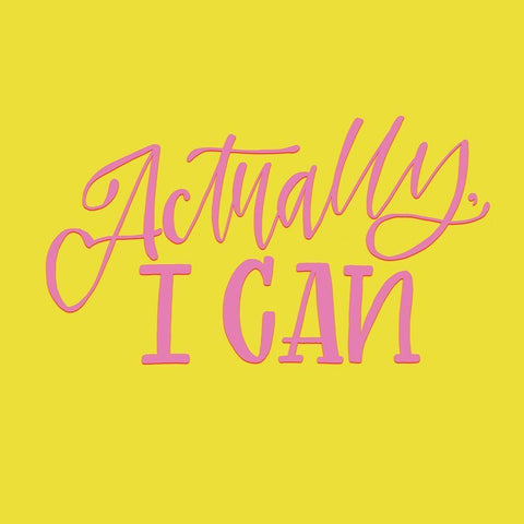 Actually, I Can Black Ornate Wood Framed Art Print with Double Matting by Wieners, Valerie