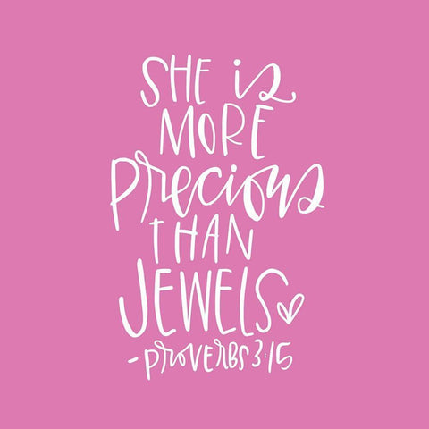 More Precious White Modern Wood Framed Art Print with Double Matting by Wieners, Valerie