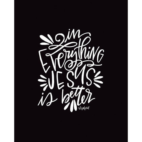 Everything Black Modern Wood Framed Art Print with Double Matting by Wieners, Valerie