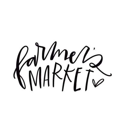 Farmers Market White Modern Wood Framed Art Print with Double Matting by Wieners, Valerie