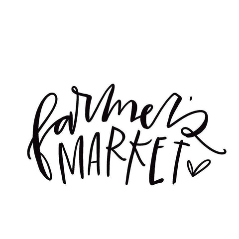 Farmers Market Black Modern Wood Framed Art Print with Double Matting by Wieners, Valerie