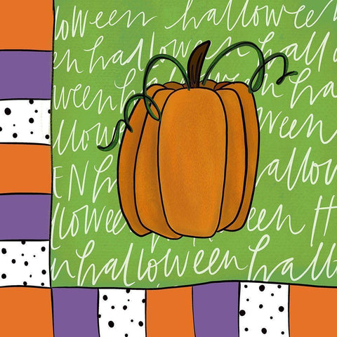 Pumpkin White Modern Wood Framed Art Print by Wieners, Valerie