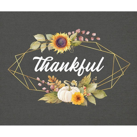 Thankful Black Modern Wood Framed Art Print by Wieners, Valerie