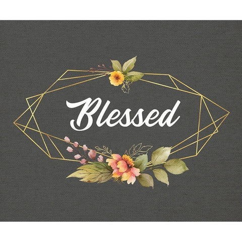 Blessed Gold Ornate Wood Framed Art Print with Double Matting by Wieners, Valerie