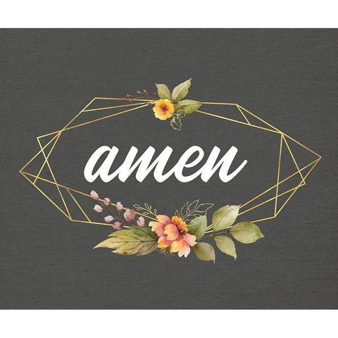 Amen Black Modern Wood Framed Art Print by Wieners, Valerie