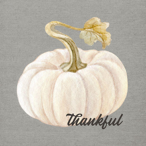 Thankful White Modern Wood Framed Art Print with Double Matting by Wieners, Valerie