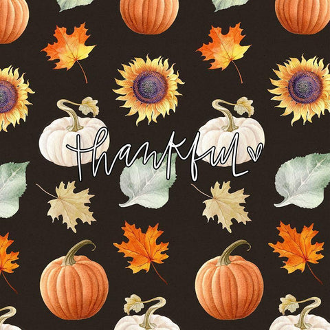 Thankful Pumpkins White Modern Wood Framed Art Print by Wieners, Valerie