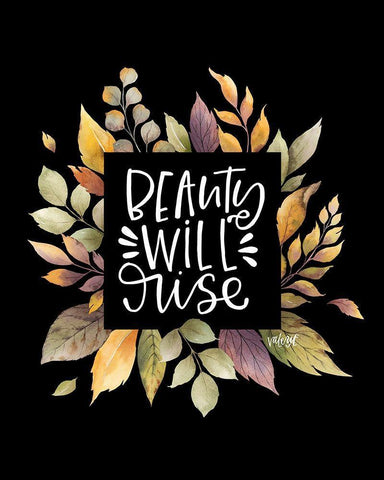 Beauty Will Rise Black Ornate Wood Framed Art Print with Double Matting by Wieners, Valerie