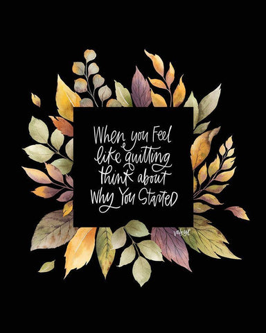 When You Feel Like Quitting Black Ornate Wood Framed Art Print with Double Matting by Wieners, Valerie