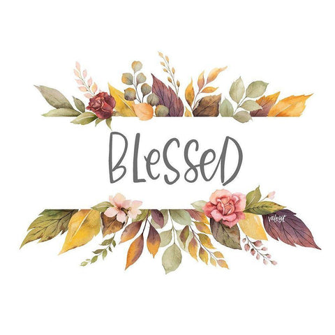 Blessed Gold Ornate Wood Framed Art Print with Double Matting by Wieners, Valerie