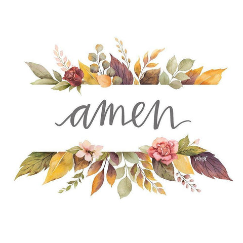 Amen White Modern Wood Framed Art Print by Wieners, Valerie