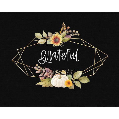 Grateful Gold Ornate Wood Framed Art Print with Double Matting by Wieners, Valerie