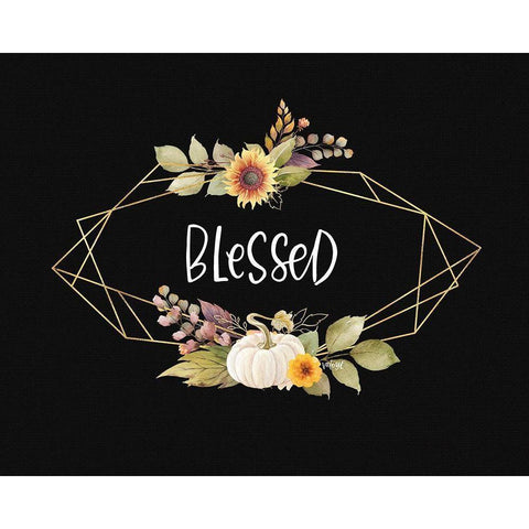 Blessed Gold Ornate Wood Framed Art Print with Double Matting by Wieners, Valerie