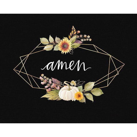 Amen Black Modern Wood Framed Art Print by Wieners, Valerie
