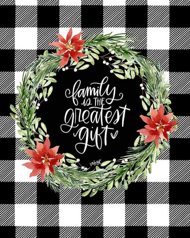 Family Black Ornate Wood Framed Art Print with Double Matting by Wieners, Valerie