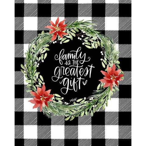 Family Black Modern Wood Framed Art Print by Wieners, Valerie