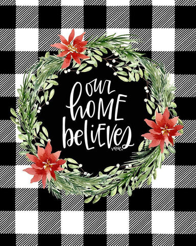 Our Home White Modern Wood Framed Art Print with Double Matting by Wieners, Valerie