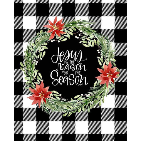 Reason for the Season White Modern Wood Framed Art Print by Wieners, Valerie