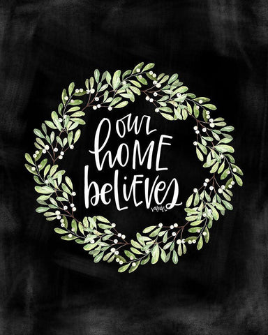 Our Home Black Ornate Wood Framed Art Print with Double Matting by Wieners, Valerie