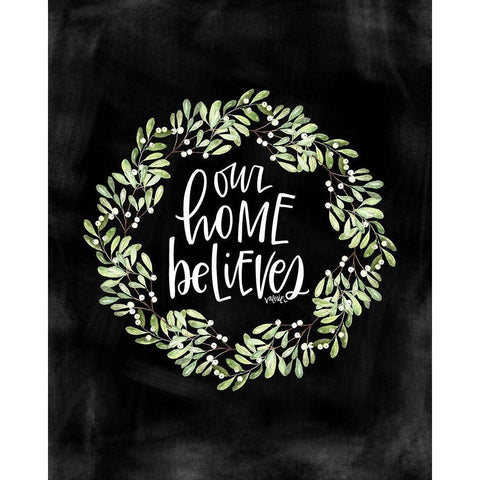 Our Home Black Modern Wood Framed Art Print by Wieners, Valerie