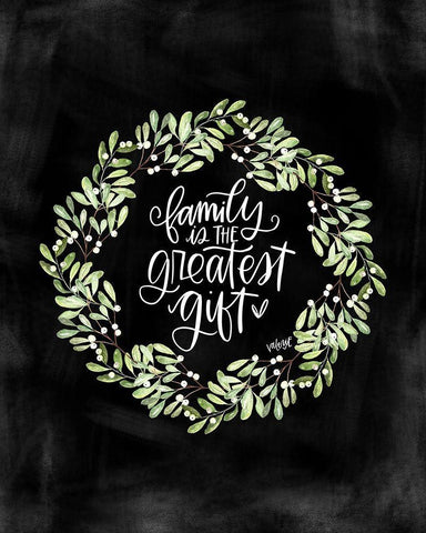 Family White Modern Wood Framed Art Print with Double Matting by Wieners, Valerie