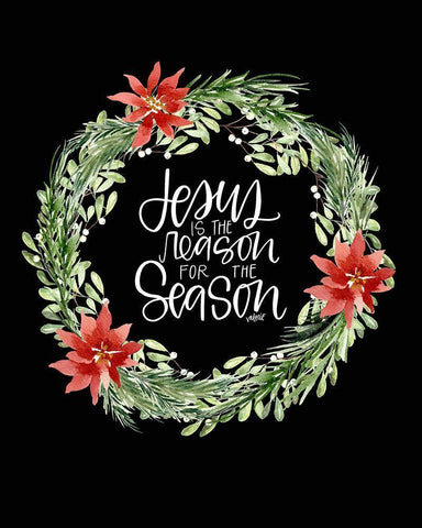 Jesus Is Black Ornate Wood Framed Art Print with Double Matting by Wieners, Valerie