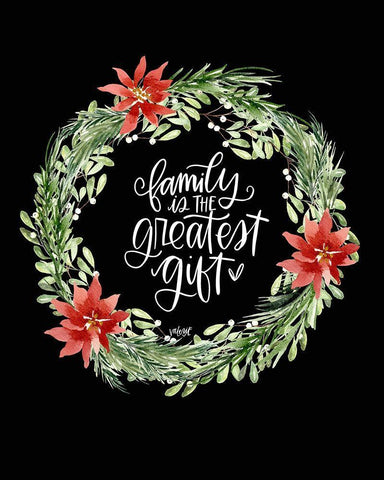 Family Black Ornate Wood Framed Art Print with Double Matting by Wieners, Valerie