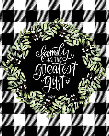 Family  Black Ornate Wood Framed Art Print with Double Matting by Wieners, Valerie