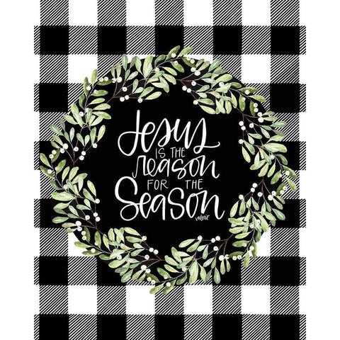 Jesus Buffalo Gold Ornate Wood Framed Art Print with Double Matting by Wieners, Valerie