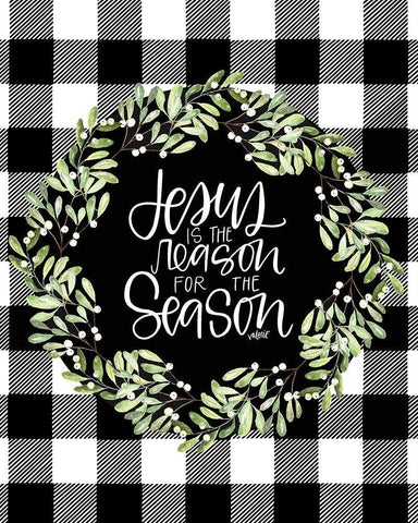 Jesus Buffalo Black Ornate Wood Framed Art Print with Double Matting by Wieners, Valerie