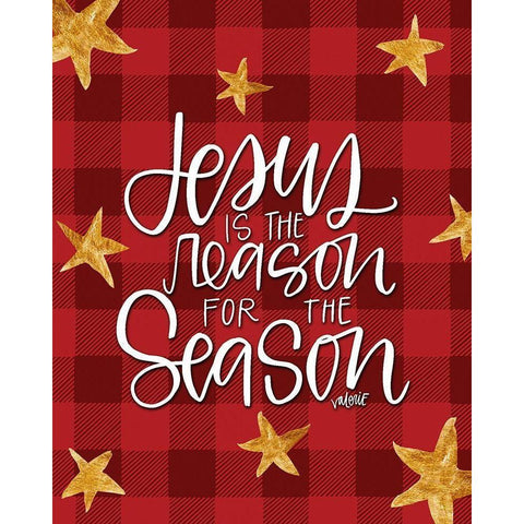 Jesus Buffalo Star White Modern Wood Framed Art Print by Wieners, Valerie