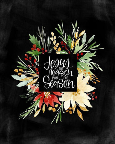 Jesus Square White Modern Wood Framed Art Print with Double Matting by Wieners, Valerie