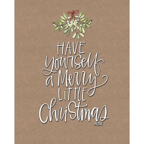 Merry Little Christmas Craft Black Modern Wood Framed Art Print by Wieners, Valerie