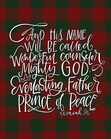 Mighty God White Modern Wood Framed Art Print with Double Matting by Wieners, Valerie