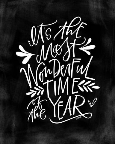 Wonderful Time White Modern Wood Framed Art Print with Double Matting by Wieners, Valerie