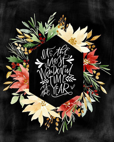 Wonderful Time White Modern Wood Framed Art Print with Double Matting by Wieners, Valerie