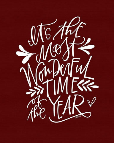 Wonderful Time White Modern Wood Framed Art Print with Double Matting by Wieners, Valerie