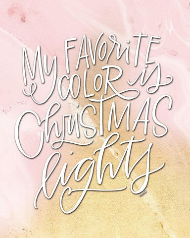 Christmas Lights White Modern Wood Framed Art Print with Double Matting by Wieners, Valerie