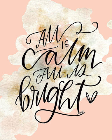 All is Calm White Modern Wood Framed Art Print with Double Matting by Wieners, Valerie