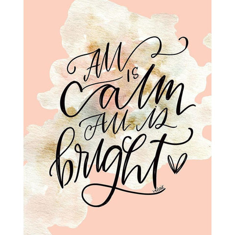 All is Calm Gold Ornate Wood Framed Art Print with Double Matting by Wieners, Valerie