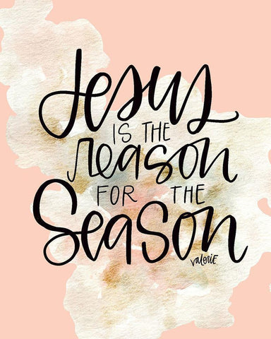 Jesus is the Reason White Modern Wood Framed Art Print with Double Matting by Wieners, Valerie