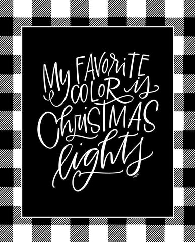 Christmas Lights White Modern Wood Framed Art Print with Double Matting by Wieners, Valerie