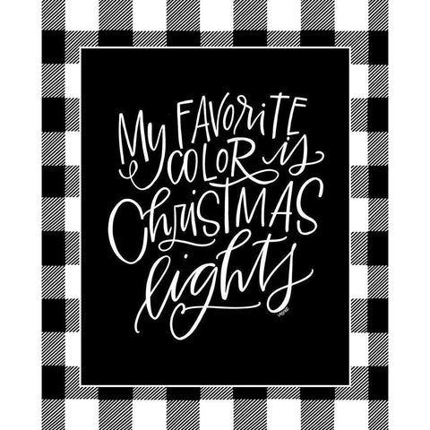 Christmas Lights White Modern Wood Framed Art Print by Wieners, Valerie